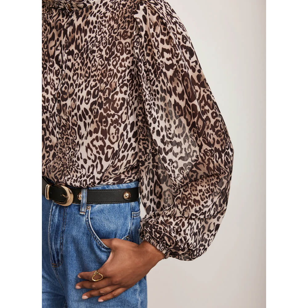 Mint Velvet Leopard Print Blouse